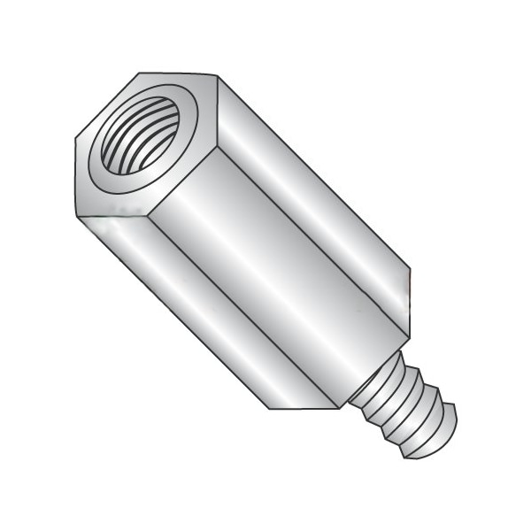 Newport Fasteners Hex Standoff, #10-32 Thrd Sz, Stainless Steel Plain, 5/16" Hex W, 100 PK 885101 - main